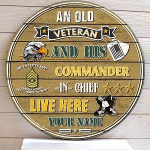 US Army Wood Sign An Old Veteran&hellip;