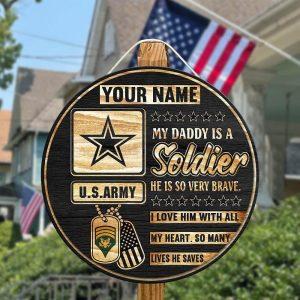 US Army Wood Sign My Daddy Is&hellip;
