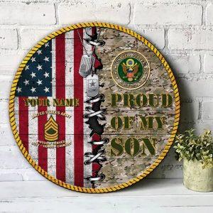 US Army Wood Sign Proud Of My&hellip;