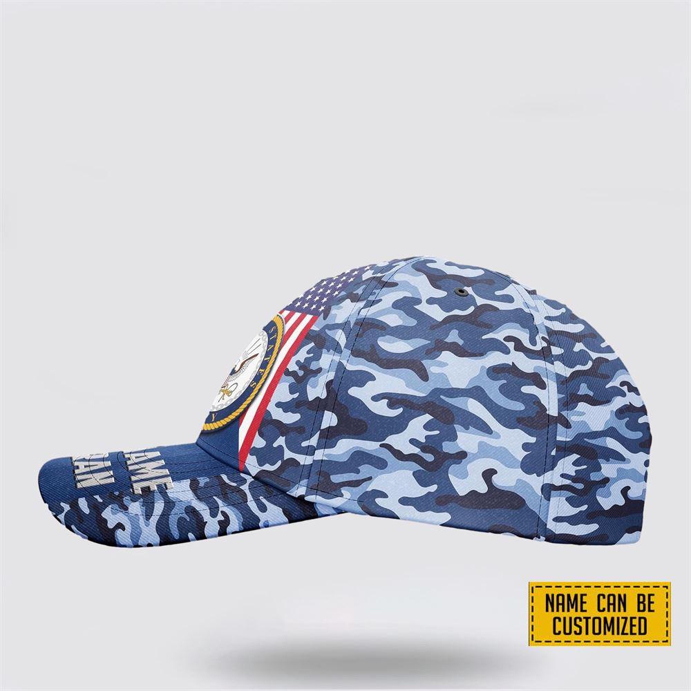 US Navy Baseball Caps United States Navy Logo Veterans, Personalized Name Navy Hats, Gifts For Military Personnel