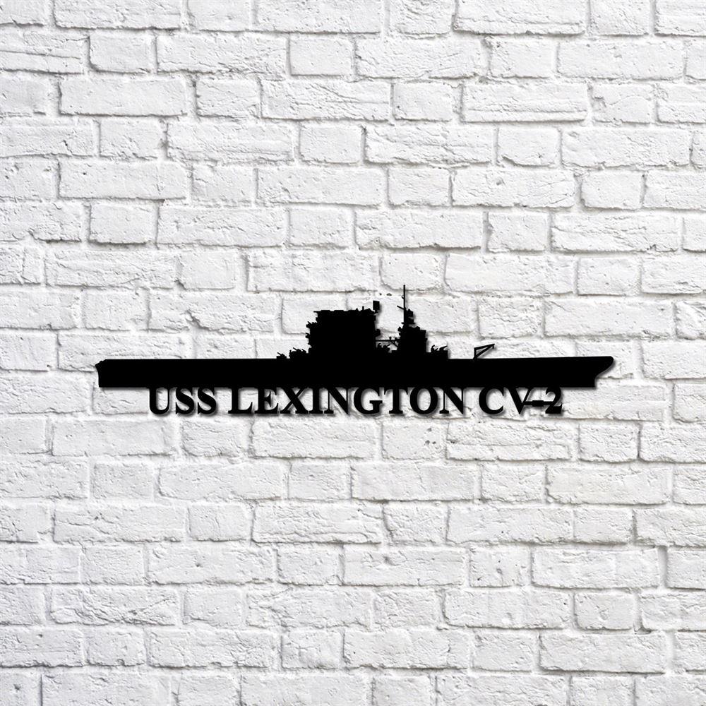 Us Navy Metal Sign, Veteran Signs, USS Lexington CV2 Navy Ship Metal Sign, Metal Sign, Metal Sign Decor, Metal Navy Signs