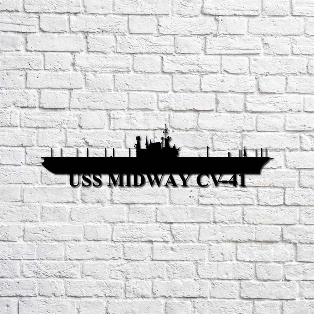 Us Navy Metal Sign, Veteran Signs, USS Midway CV41 carrier Navy Ship Metal Sign, Metal Sign, Metal Sign Decor, Metal Navy Signs