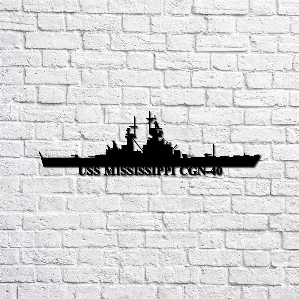 Us Navy Metal Sign, Veteran Signs, USS Mississippi CGN40 Navy Ship Metal Sign, Metal Sign, Metal Sign Decor, Metal Navy Signs