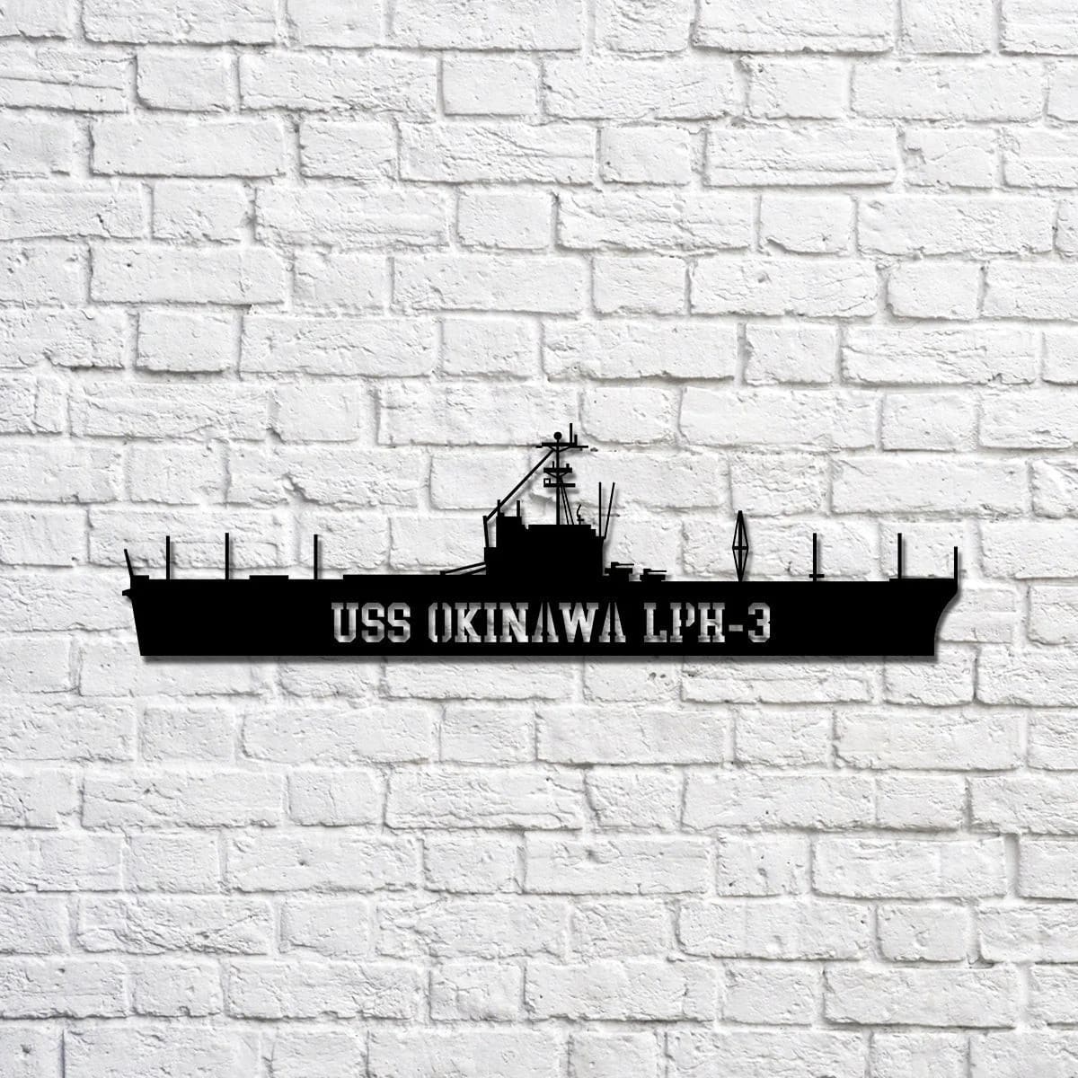 Us Navy Metal Sign, Veteran Signs, USS Okinawa LPH3 carrier Navy Ship Metal Sign, Metal Sign, Metal Sign Decor, Metal Navy Signs