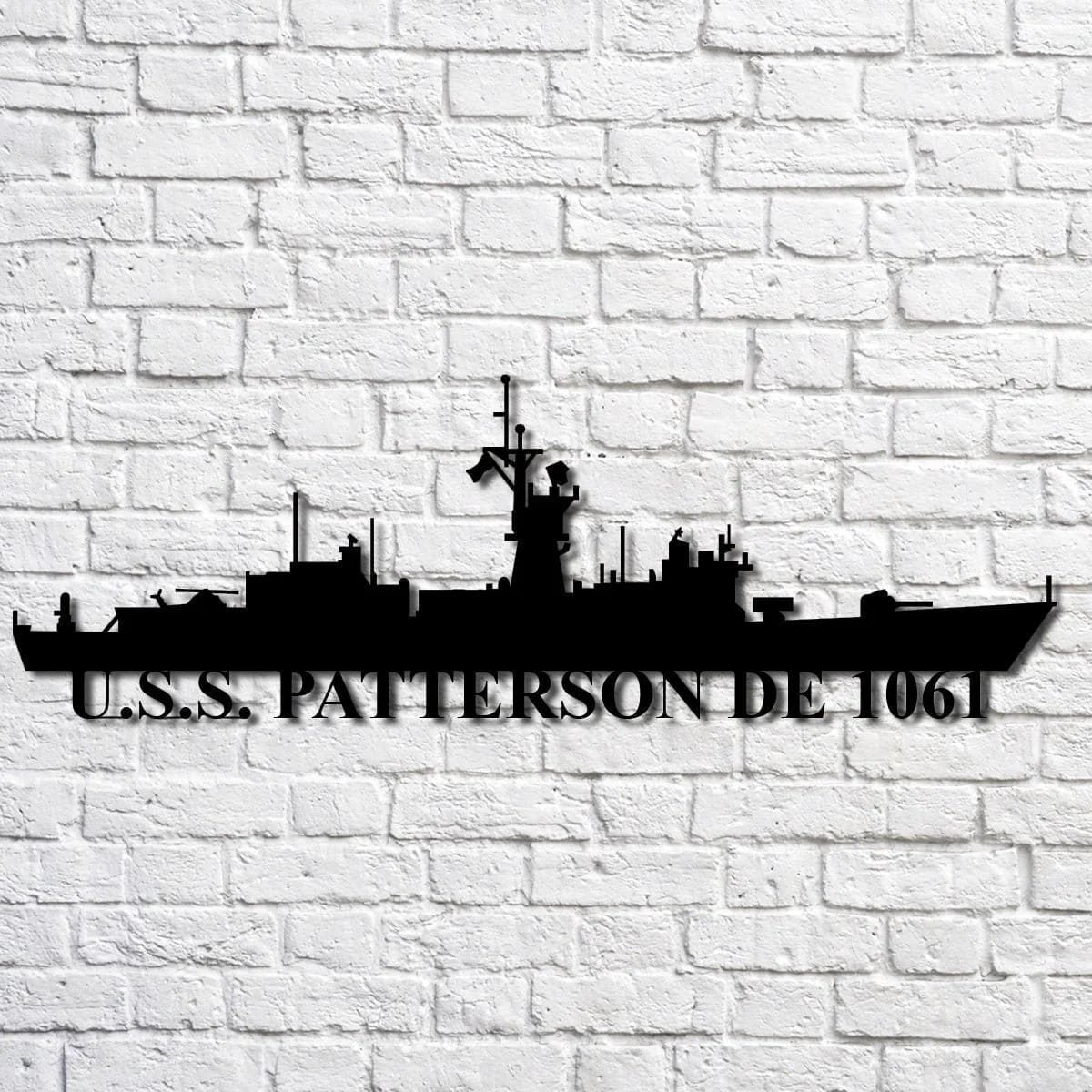 Us Navy Metal Sign, Veteran Signs, UssPatterson De 1061 Navy Ship Metal Art, Metal Sign, Metal Sign Decor, Metal Navy Signs Us Navy Metal Sign, Veteran Signs, UssPatterson De 1061 Navy Ship Metal Art, Metal Sign, Metal Sign Decor, Metal Navy Signs