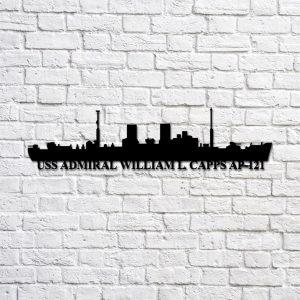 Us Navy Metal Sign, Veteran Signs, Uss Admiral William LCapps Ap121 Navy Ship Metal Art, Metal Sign, Metal Sign Decor, Metal Navy Signs