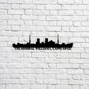 Us Navy Metal Sign, Veteran Signs, Uss Admiral William L Capps Ap121 Navy Ship Metal Sign, Metal Sign, Metal Sign Decor, Metal Navy Signs