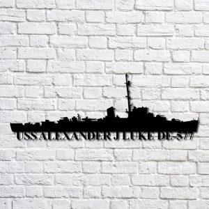 Us Navy Metal Sign, Veteran Signs, Uss Alexander J Luke De577 Navy Ship Metal Art, Metal Sign, Metal Sign Decor, Metal Navy Signs