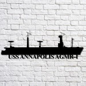 Us Navy Metal Sign, Veteran Signs, Uss Annapolis Agmr1 Navy Ship Metal Art, Metal Sign, Metal Sign Decor, Metal Navy Signs