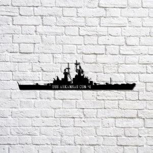 Us Navy Metal Sign, Veteran Signs, Uss Arkansas Cgn41 Navy Ship Metal Sign, Metal Sign, Metal Sign Decor, Metal Navy Signs