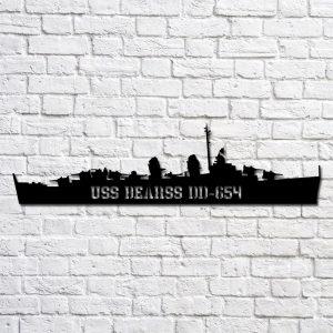 Us Navy Metal Sign, Veteran Signs, Uss Bearss Dd654 Navy Ship Metal Art, Metal Sign, Metal Sign Decor, Metal Navy Signs