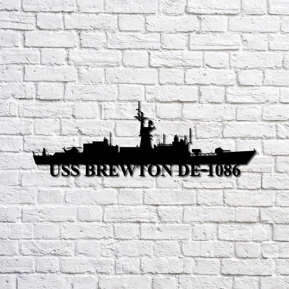 Us Navy Metal Sign, Veteran Signs, Uss Brewton De1086 Navy Ship Metal Sign, Metal Sign, Metal Sign Decor, Metal Navy Signs