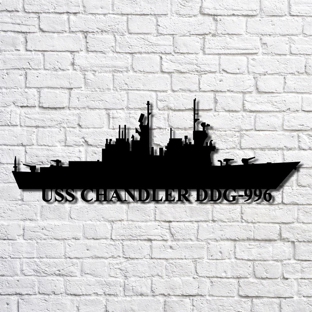 Us Navy Metal Sign, Veteran Signs, Uss Chandler Ddg996 Navy Ship Metal Art, Metal Sign, Metal Sign Decor, Metal Navy Signs
