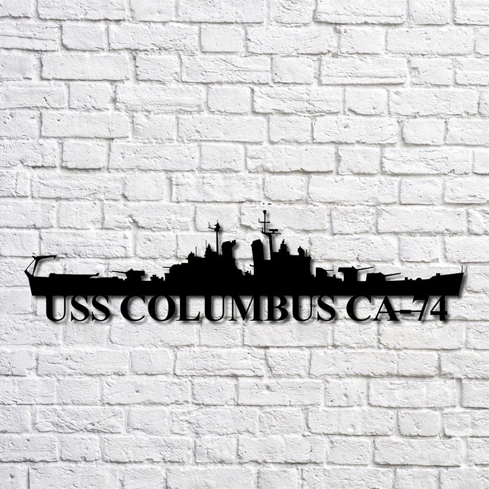 Us Navy Metal Sign, Veteran Signs, Uss Columbus Ca74 Navy Ship Metal Art, Metal Sign, Metal Sign Decor, Metal Navy Signs