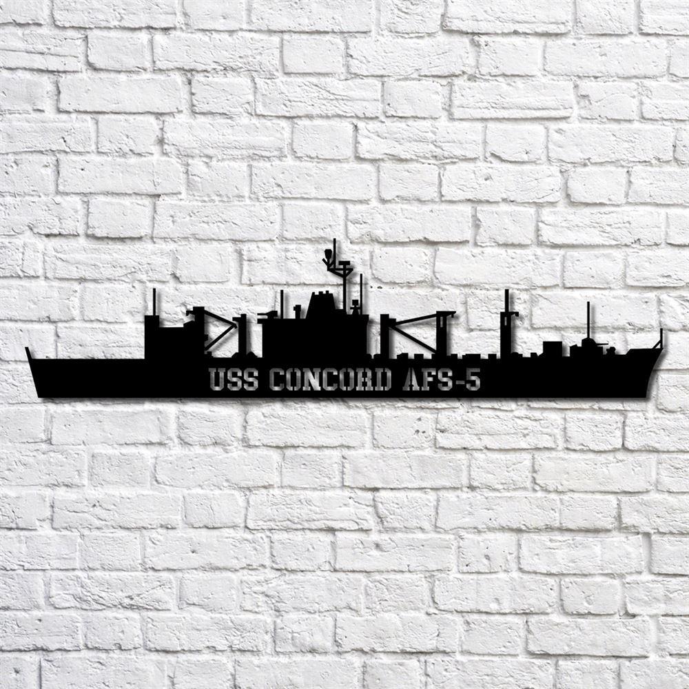 Us Navy Metal Sign, Veteran Signs, Uss Concord Afs5 Navy Ship Metal Art, Metal Sign, Metal Sign Decor, Metal Navy Signs