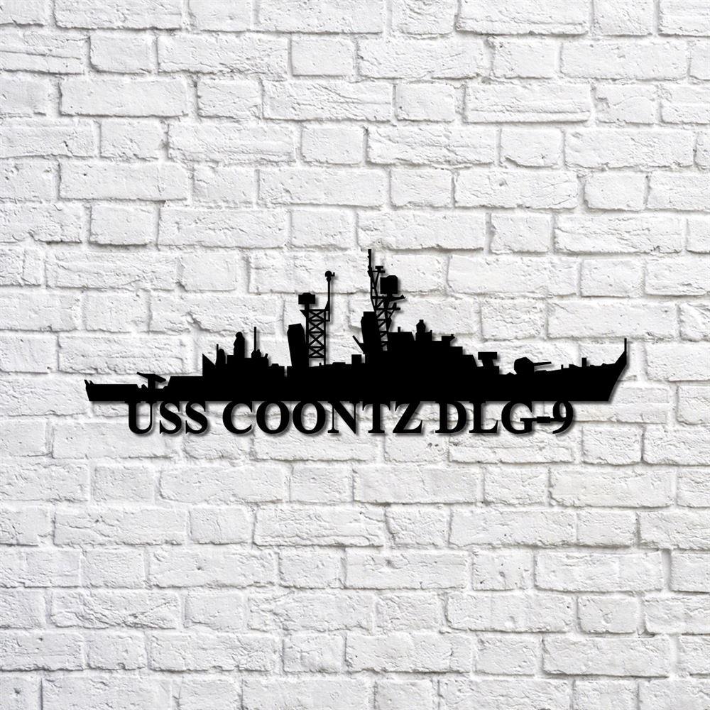 Us Navy Metal Sign, Veteran Signs, Uss Coontz Dlg9 Navy Ship Metal Sign, Metal Sign, Metal Sign Decor, Metal Navy Signs