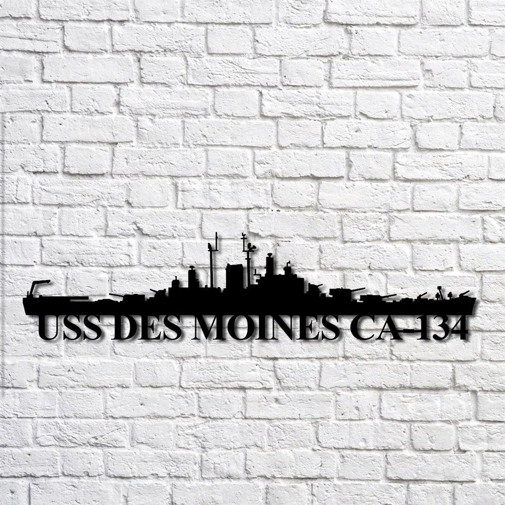 Us Navy Metal Sign, Veteran Signs, Uss Des Moines Ca134 Navy Ship Metal Art, Metal Sign, Metal Sign Decor, Metal Navy Signs