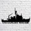 Us Navy Metal Sign, Veteran Signs, Uss Excel Mso439 Navy Ship Metal Art, Metal Sign, Metal Sign Decor, Metal Navy Signs