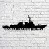 Us Navy Metal Sign, Veteran Signs, Uss Farragut Dlg6 Navy Ship Metal Art, Metal Sign, Metal Sign Decor, Metal Navy Signs