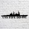 Us Navy Metal Sign, Veteran Signs, Uss Fiske Dd842 Navy Ship Metal Art, Metal Sign, Metal Sign Decor, Metal Navy Signs
