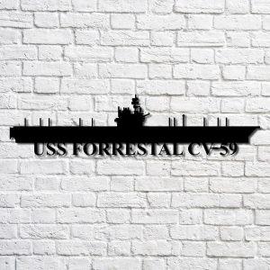 Us Navy Metal Sign Veteran Signs Uss Forrestal Cva59 Navy Ship Metal Art Metal Sign Metal Sign Decor Metal Navy Signs 1 pj68n2.jpg