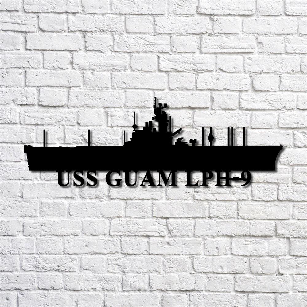 Us Navy Metal Sign, Veteran Signs, Uss Guam Lph9 Navy Ship Metal Art, Metal Sign, Metal Sign Decor, Metal Navy Signs
