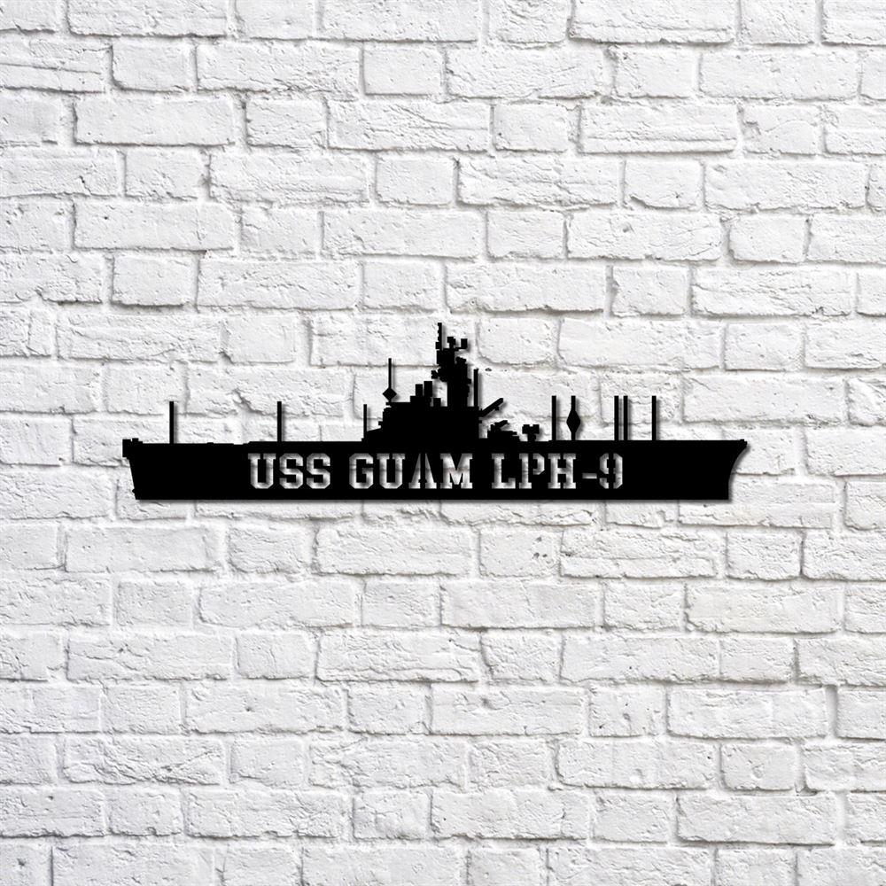 Us Navy Metal Sign, Veteran Signs, Uss Guam Lph9 Navy Ship Metal Sign, Metal Sign, Metal Sign Decor, Metal Navy Signs