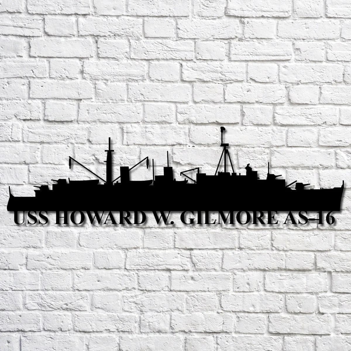 Us Navy Metal Sign, Veteran Signs, Uss Howard WGilmore As16 Navy Ship Metal Art, Metal Sign, Metal Sign Decor, Metal Navy Signs