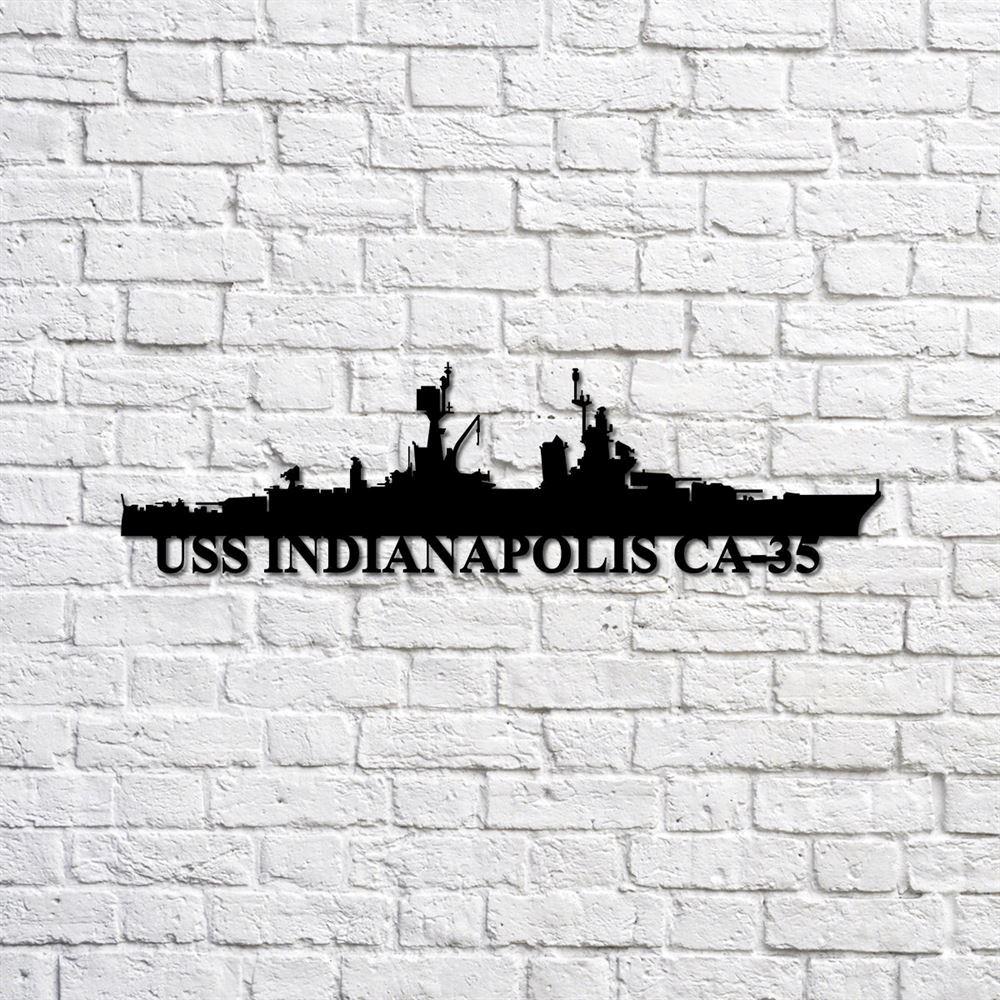 Us Navy Metal Sign, Veteran Signs, Uss Indianapolis Ca35 Navy Ship Metal Sign, Metal Sign, Metal Sign Decor, Metal Navy Signs