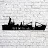 Us Navy Metal Sign, Veteran Signs, Uss Inflict Mso456 Navy Ship Metal Art, Metal Sign, Metal Sign Decor, Metal Navy Signs