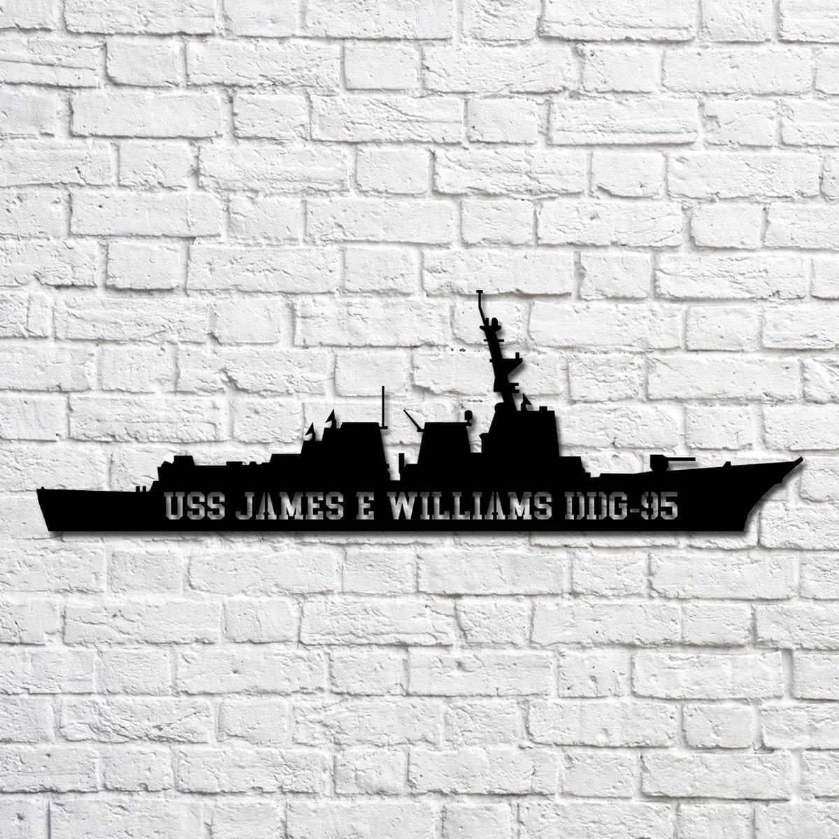 Us Navy Metal Sign, Veteran Signs, Uss James E Williams (ddg 95) Navy Ship Metal Art, Metal Sign, Metal Sign Decor, Metal Navy Signs
