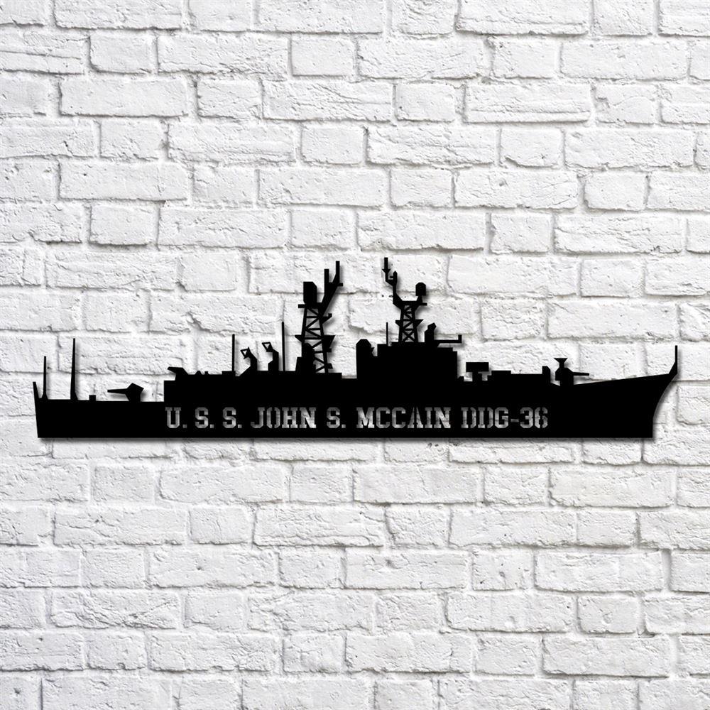 Us Navy Metal Sign, Veteran Signs, Uss John SMccain Ddg 36 Navy Ship Metal Art, Metal Sign, Metal Sign Decor, Metal Navy Signs