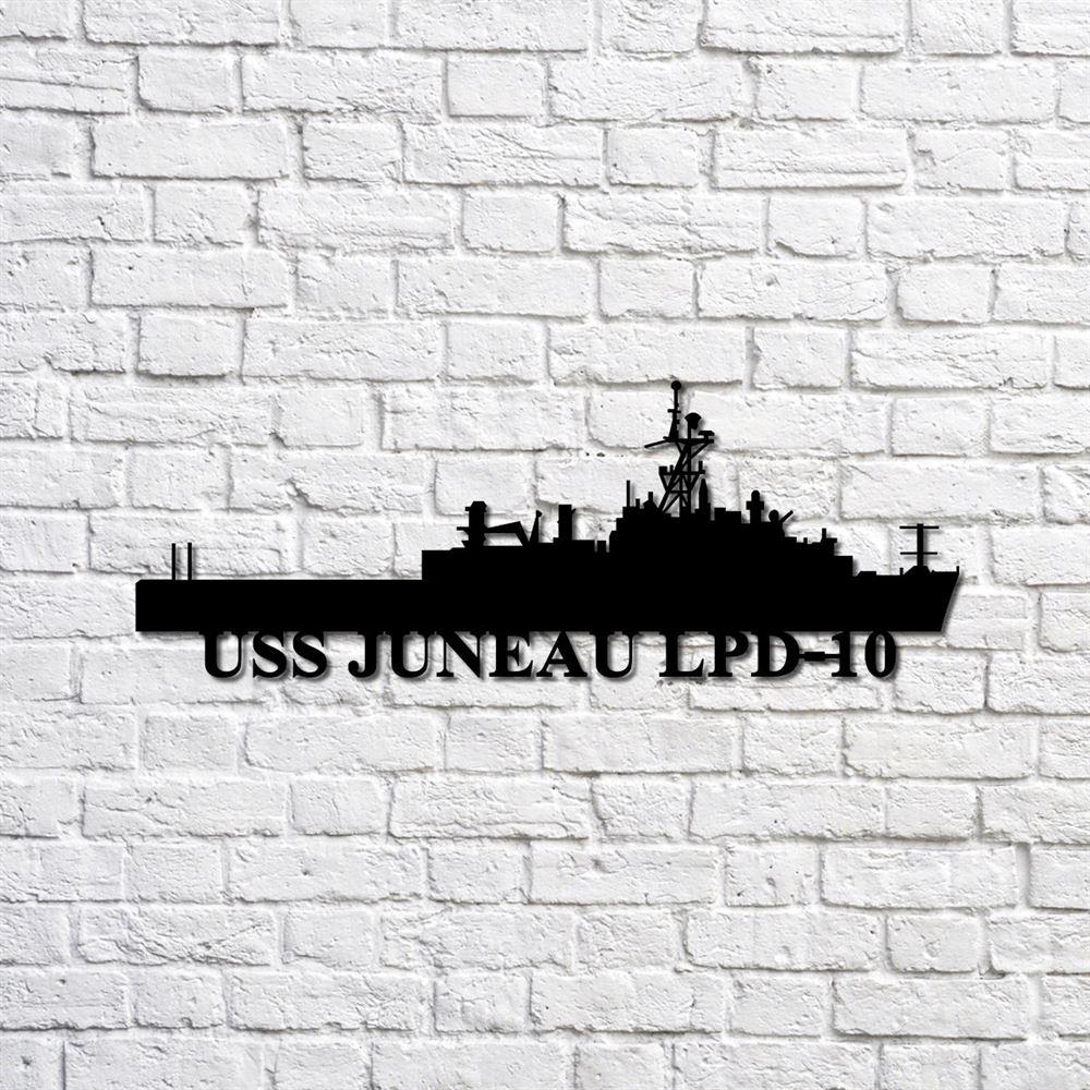Us Navy Metal Sign, Veteran Signs, Uss Juneau Lpd10 Navy Ship Metal Sign, Metal Sign, Metal Sign Decor, Metal Navy Signs