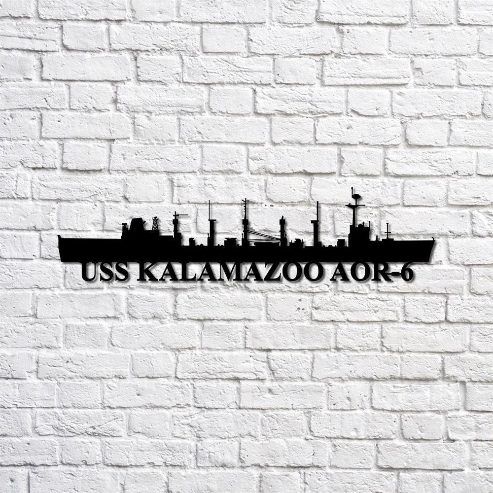 Us Navy Metal Sign, Veteran Signs, Uss Kalamazoo Aor6 Navy Ship Metal Sign, Metal Sign, Metal Sign Decor, Metal Navy Signs