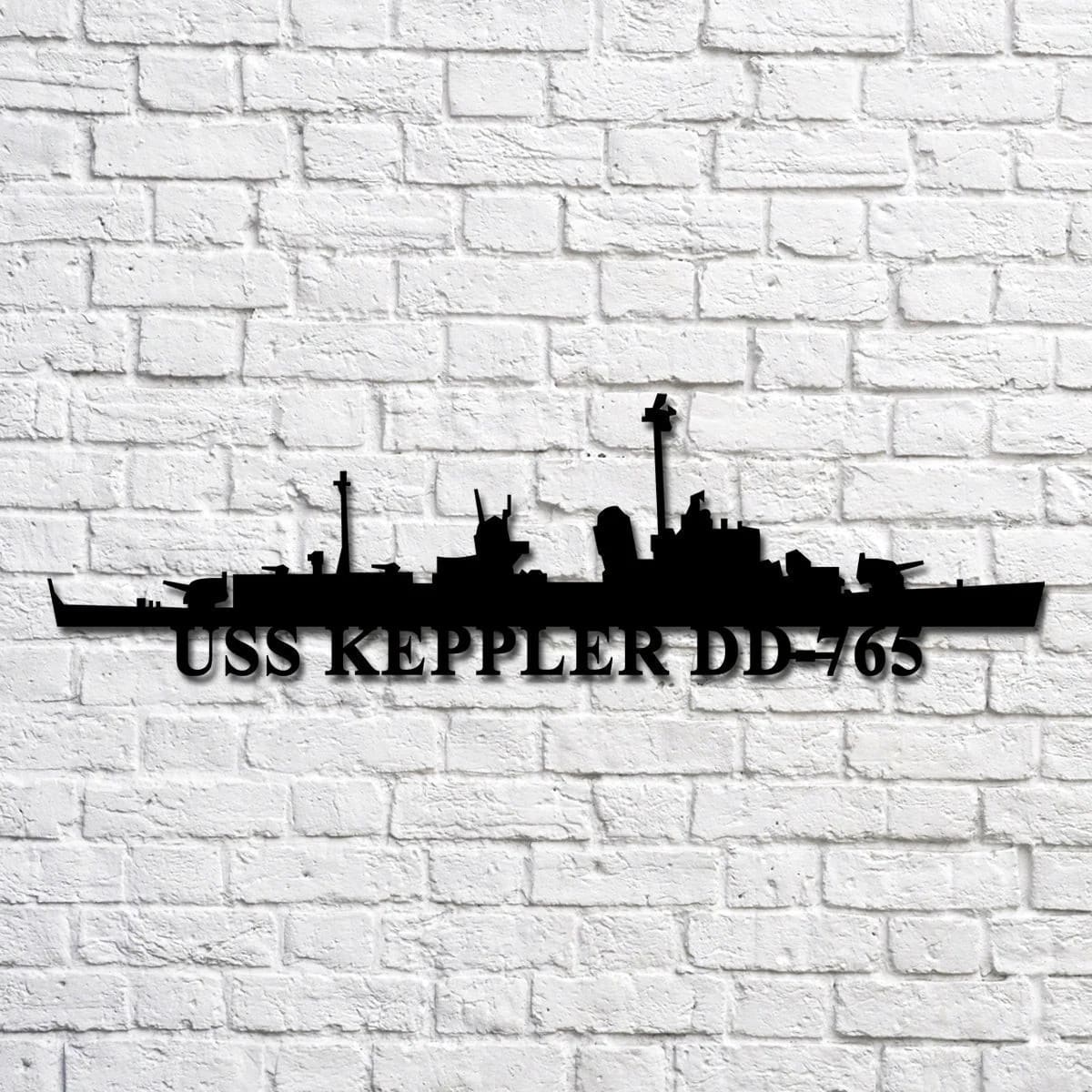 Us Navy Metal Sign, Veteran Signs, Uss Keppler Dd 765 Navy Ship Metal Art, Metal Sign, Metal Sign Decor, Metal Navy Signs