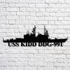 Us Navy Metal Sign, Veteran Signs, Uss Kidd Dd661 V2 Navy Ship Metal Art, Metal Sign, Metal Sign Decor, Metal Navy Signs