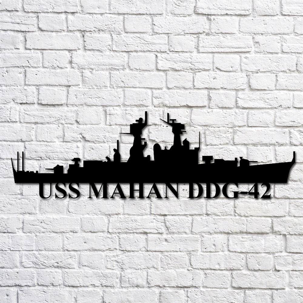 Us Navy Metal Sign, Veteran Signs, Uss Mahan Ddg42 Navy Ship Metal Art, Metal Sign, Metal Sign Decor, Metal Navy Signs
