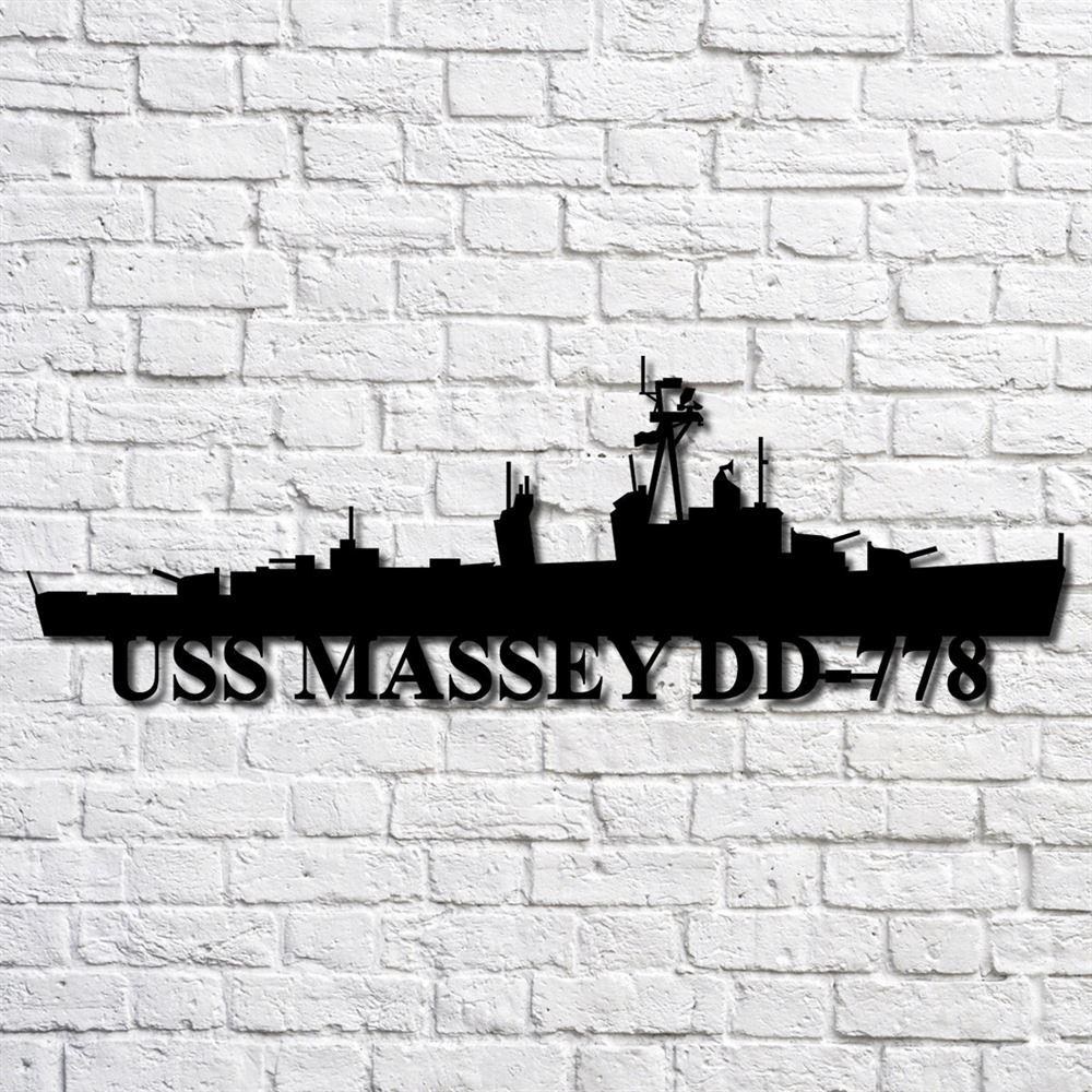 Us Navy Metal Sign, Veteran Signs, Uss Massey Dd778 V2 Navy Ship Metal Art, Metal Sign, Metal Sign Decor, Metal Navy Signs