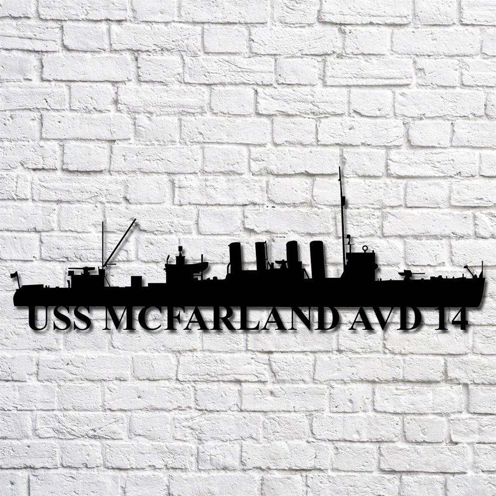 Us Navy Metal Sign, Veteran Signs, Uss Mcfarland Avd 14 Navy Ship Metal Art, Metal Sign, Metal Sign Decor, Metal Navy Signs