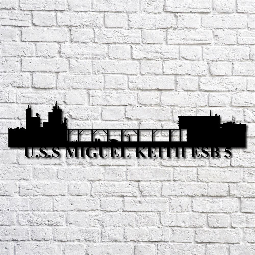Us Navy Metal Sign, Veteran Signs, Uss Miguel Keith Esb 5 Navy Ship Metal Art, Metal Sign, Metal Sign Decor, Metal Navy Signs
