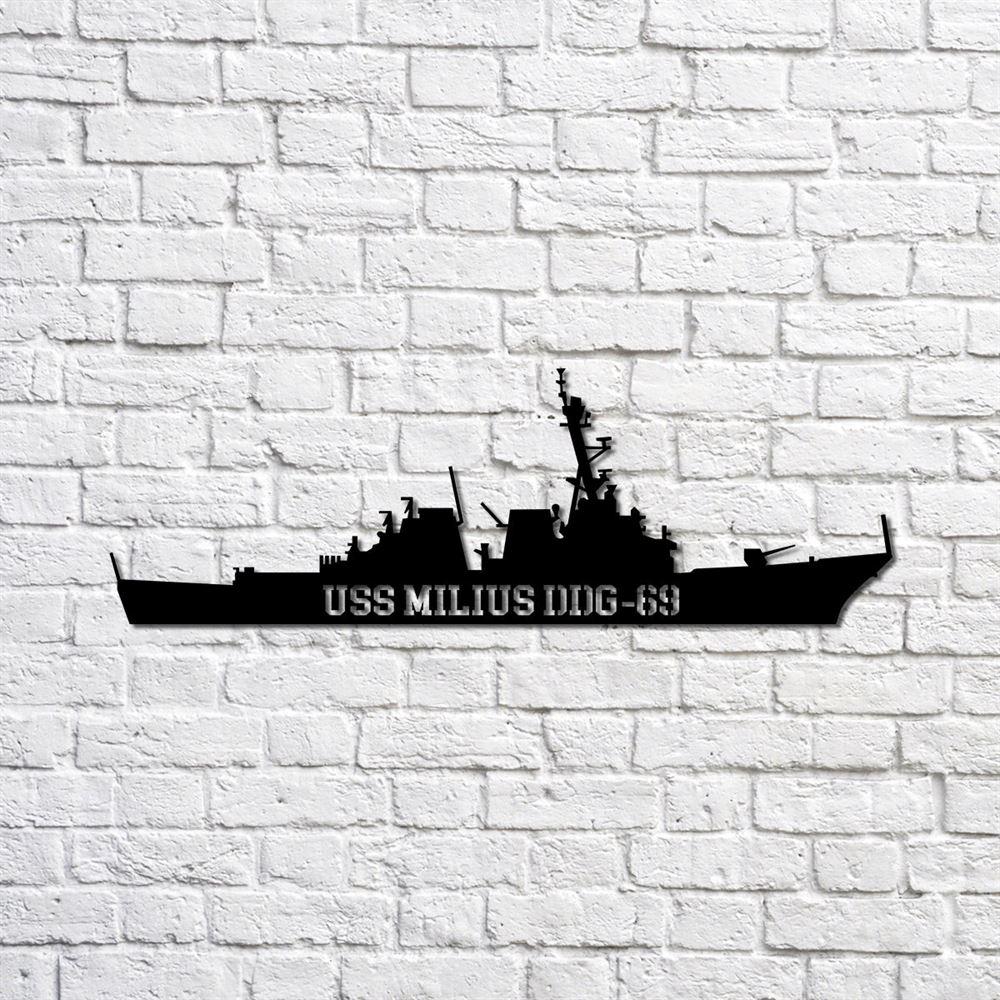 Us Navy Metal Sign, Veteran Signs, Uss Milius Ddg69 Navy Ship Metal Sign, Metal Sign, Metal Sign Decor, Metal Navy Signs