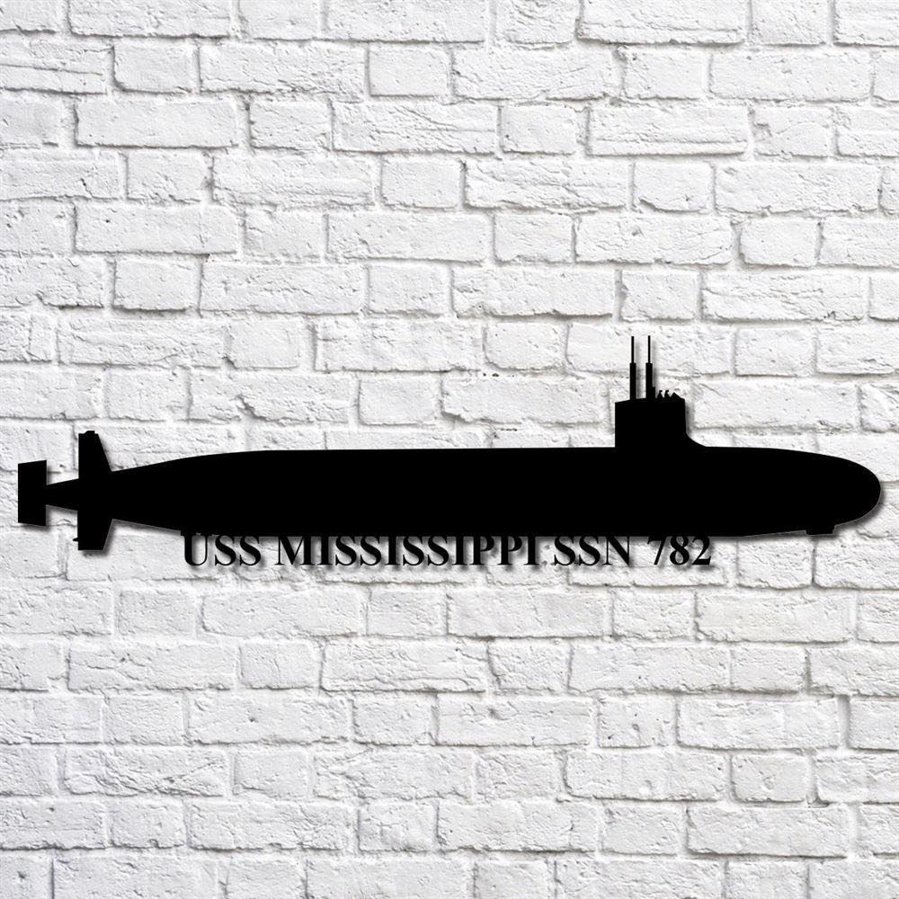 Us Navy Metal Sign, Veteran Signs, Uss Mississippi Ssn 782 Navy Ship Metal Art, Metal Sign, Metal Sign Decor, Metal Navy Signs