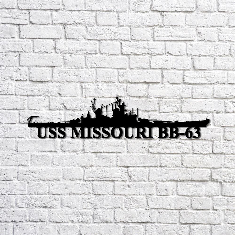 Us Navy Metal Sign, Veteran Signs, Uss Missouri Bb63 Navy Ship Metal Sign, Metal Sign, Metal Sign Decor, Metal Navy Signs