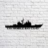 Us Navy Metal Sign, Veteran Signs, Uss Mobile Lka115 Navy Ship Metal Art, Metal Sign, Metal Sign Decor, Metal Navy Signs
