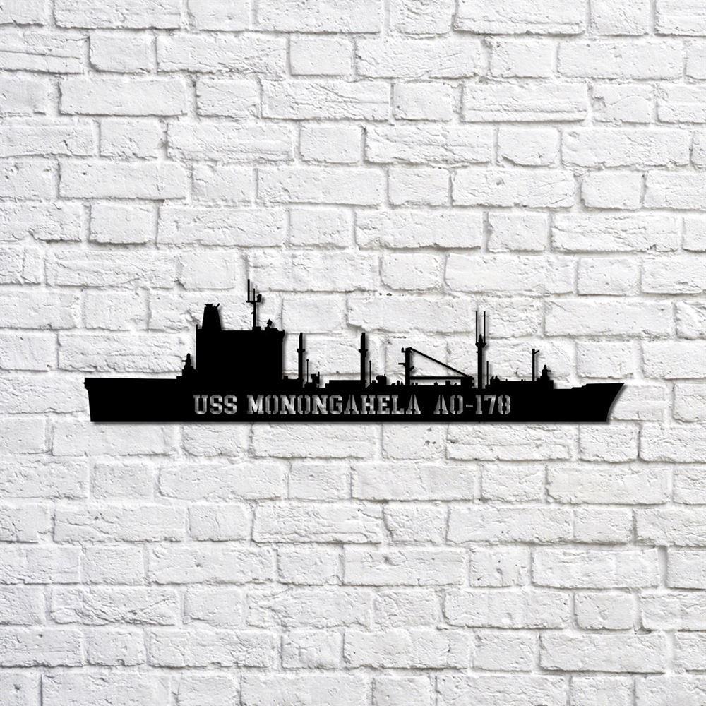 Us Navy Metal Sign, Veteran Signs, Uss Monogahela Ao178 Navy Ship Metal Sign, Metal Sign, Metal Sign Decor, Metal Navy Signs