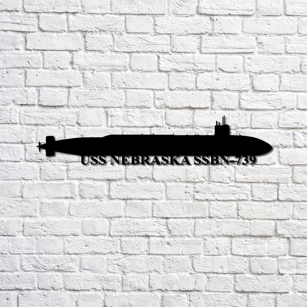 Us Navy Metal Sign, Veteran Signs, Uss Nebraska Ssbn739 Navy Ship Metal Sign, Metal Sign, Metal Sign Decor, Metal Navy Signs