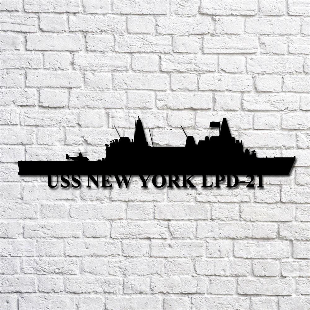 Us Navy Metal Sign, Veteran Signs, Uss New York Lpd21 Navy Ship Metal Art, Metal Sign, Metal Sign Decor, Metal Navy Signs