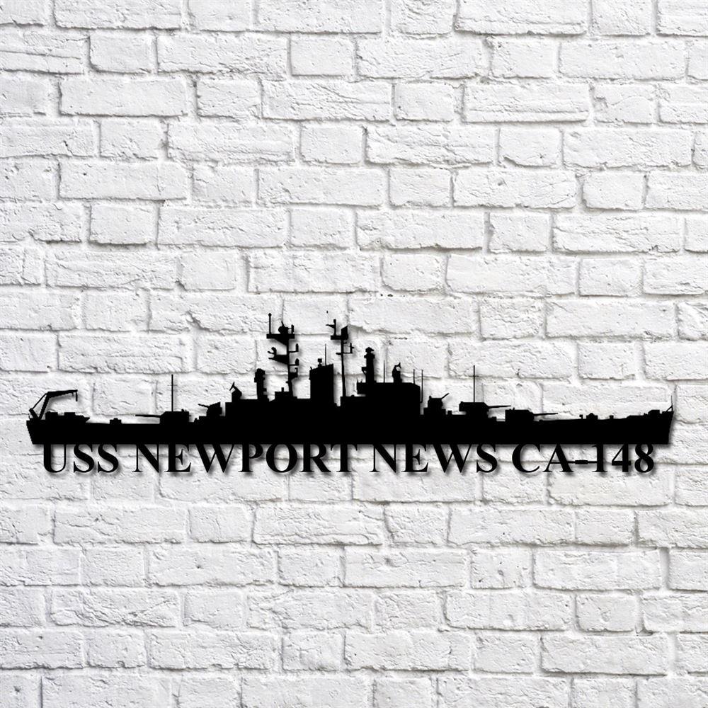 Us Navy Metal Sign, Veteran Signs, Uss Newport News Ca148 Navy Ship Metal Art, Metal Sign, Metal Sign Decor, Metal Navy Signs