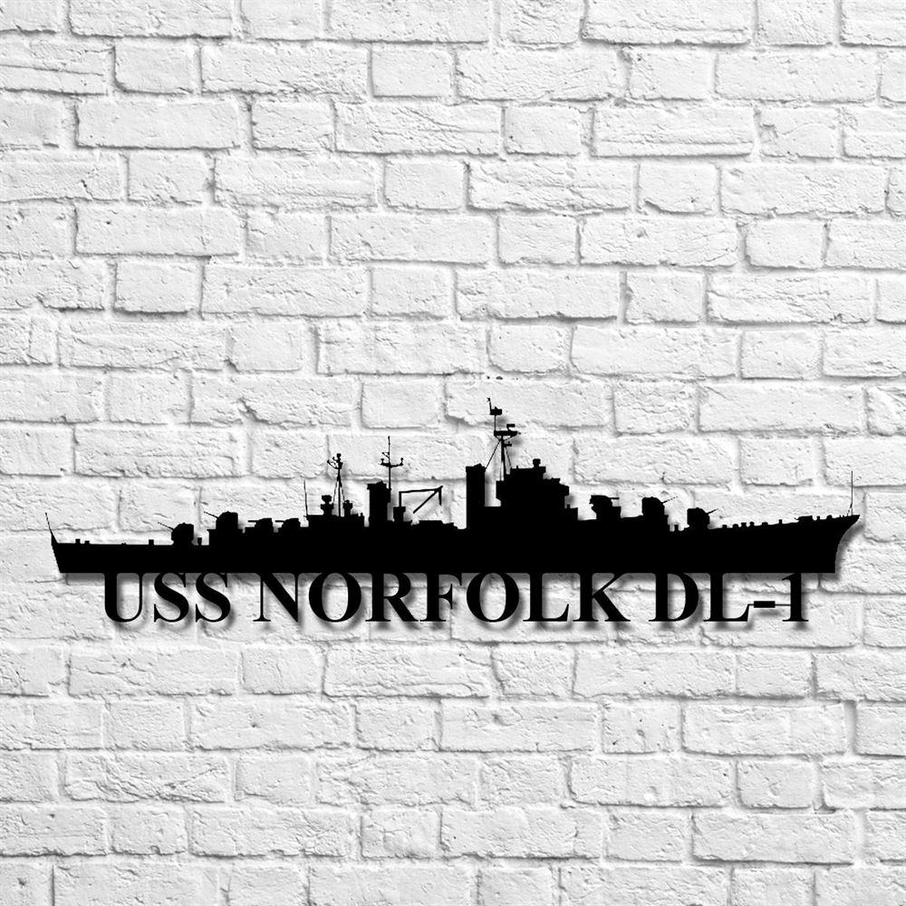 Us Navy Metal Sign, Veteran Signs, Uss Norfolk Dl1 Navy Ship Metal Art, Metal Sign, Metal Sign Decor, Metal Navy Signs