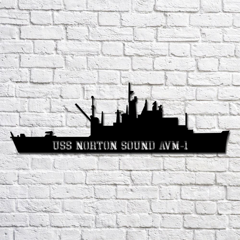 Us Navy Metal Sign, Veteran Signs, Uss Norton Sound Avm1 Navy Ship Metal Art, Metal Sign, Metal Sign Decor, Metal Navy Signs